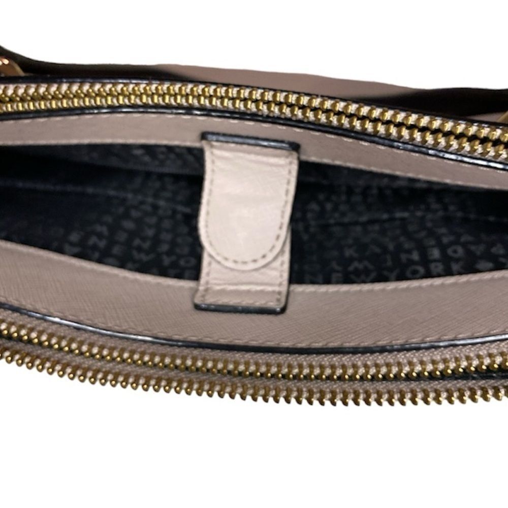Kate Spade Leighann Saffiano Leather Satchel Almond Black - Picture 7 of 13
